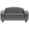vidaXL Dog Sofa Grey 80x50x40 cm Faux Leather