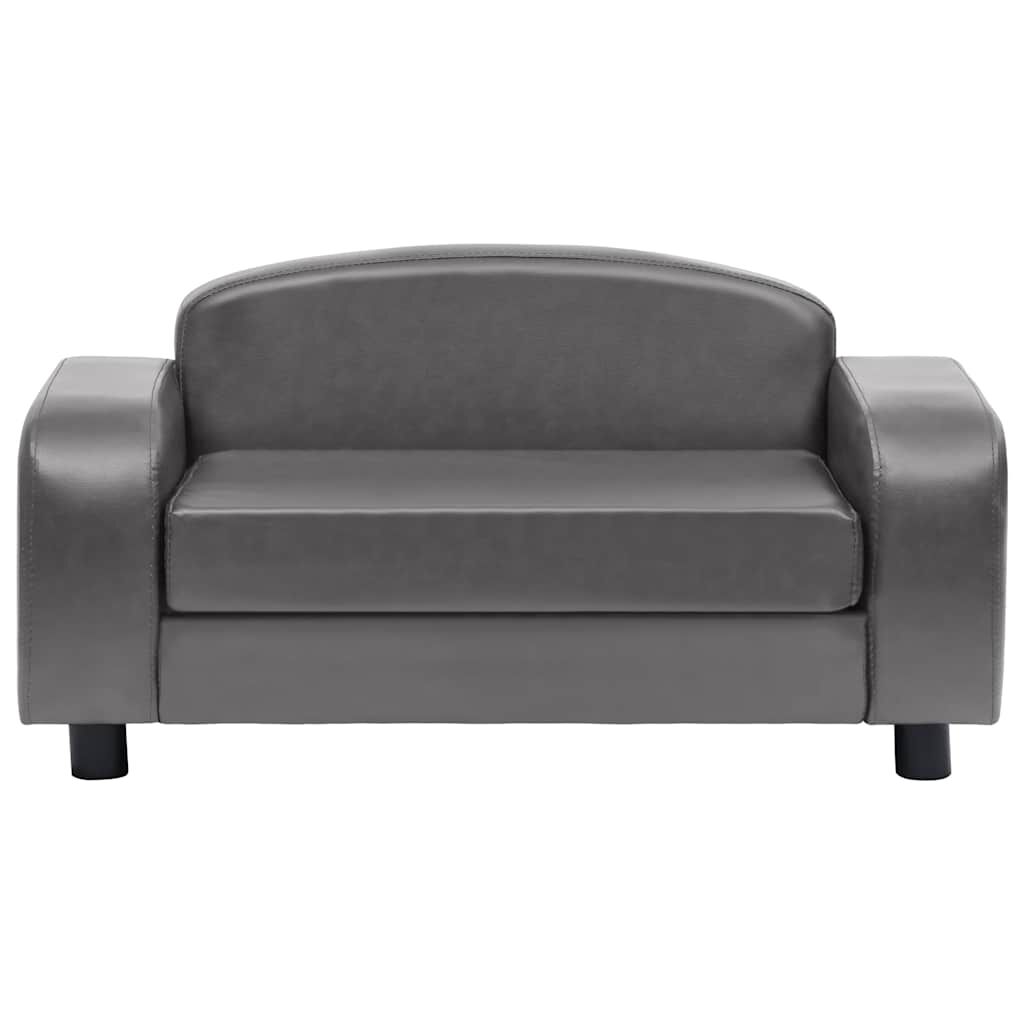 vidaXL Dog Sofa Grey 80x50x40 cm Faux Leather