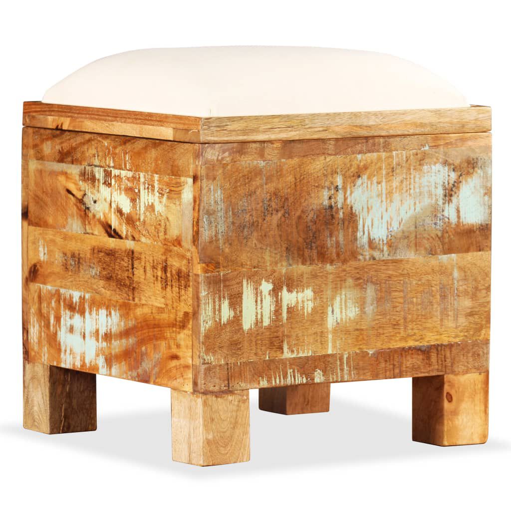 vidaXL Storage Bench Solid Reclaimed Wood 40x40x45 cm