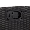 vidaXL Reclining Garden Chair with Footrest Black Poly Rattan