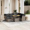 vidaXL 8 Piece Garden Sofa Set with Cushions Grey Poly Rattan