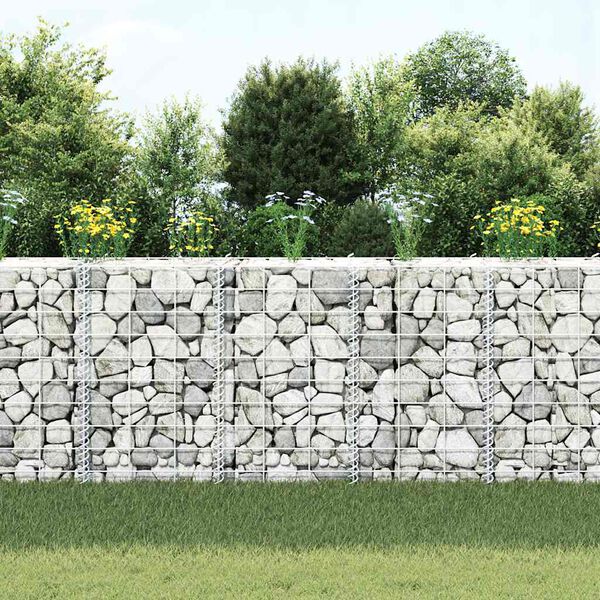 vidaXL Gabion Raised Beds 3 pcs 30x30x50 cm Iron