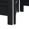 vidaXL Room Divider&nbsp;4 Panels Black Solid Wood Paulownia