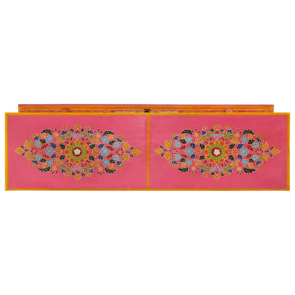 vidaXL TV Cabinet Pink 110x30x40 cm Solid Wood Mango