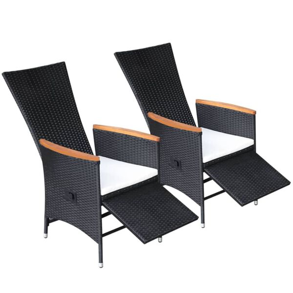 vidaXL 5 Piece Garden Dining Set Black