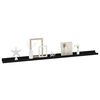 vidaXL Wall Shelves 4 pcs Black 115x9x3 cm
