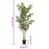 vidaXL Artificial Bamboo Tree 1380 Leaves 200 cm Green