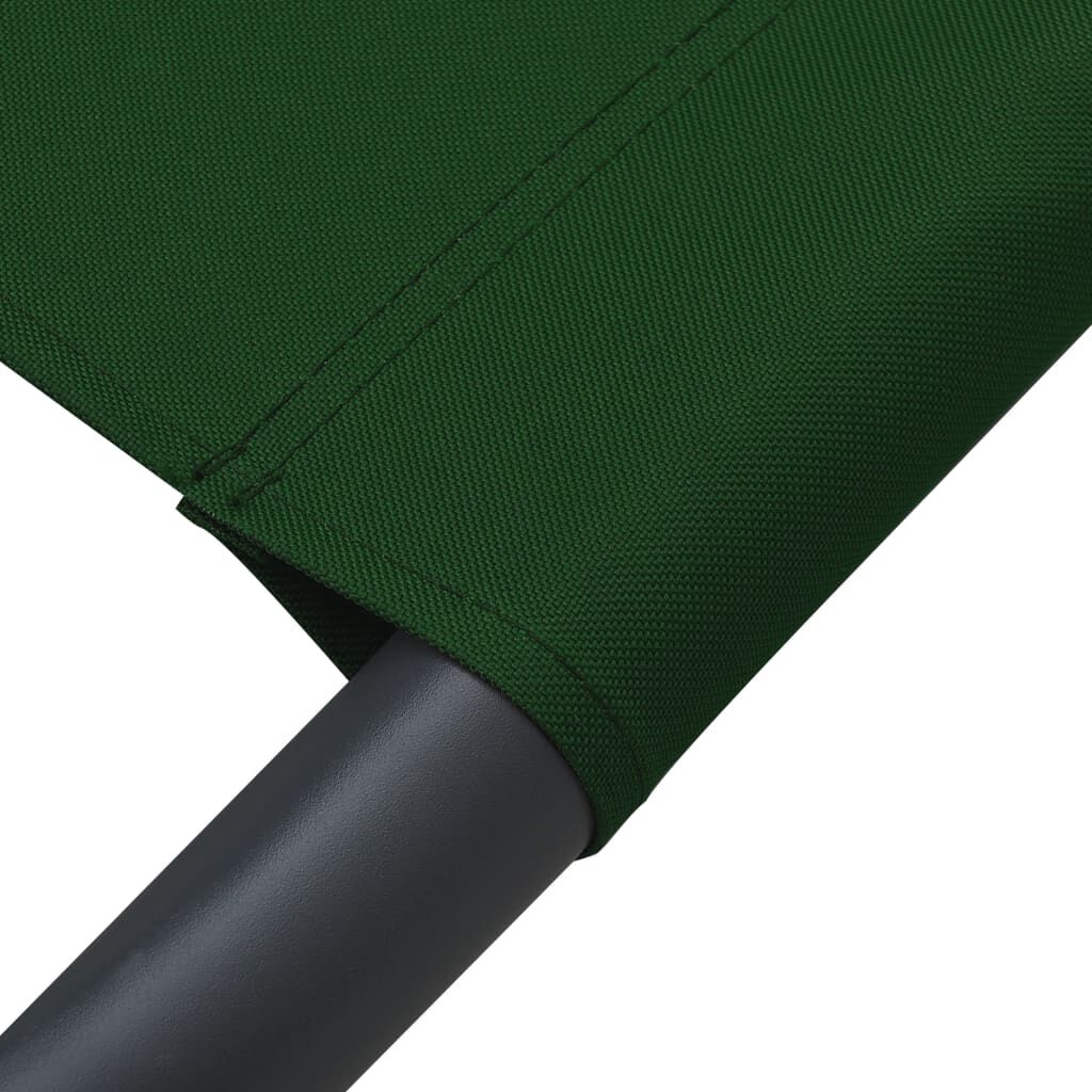 vidaXL Outdoor Lounge Bed with Canopy and Pillows Green