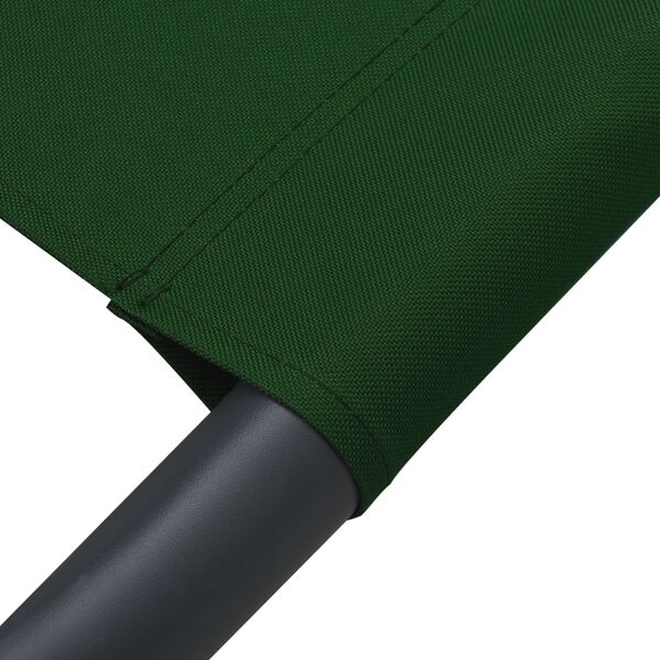 vidaXL Outdoor Lounge Bed with Canopy and Pillows Green