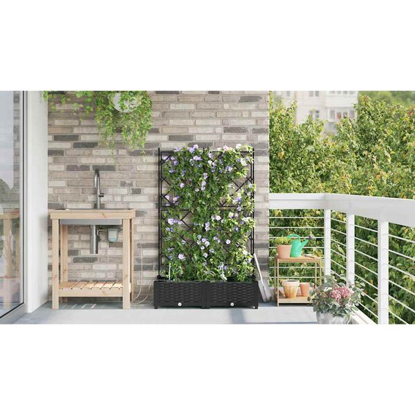 vidaXL Garden Black 80 x 40 x 126 cm Steel