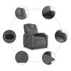 vidaXL Recliner Chair Grey Faux Leather