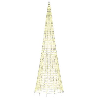 vidaXL Christmas Tree Light on Flagpole 1534 LEDs Warm White 500 cm