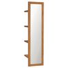 vidaXL Wall Mirror with Shelves 30x30x120 cm Solid Teak Wood