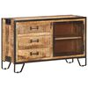 vidaXL Sideboard 100x31x60 cm Solid Rough Mango Wood