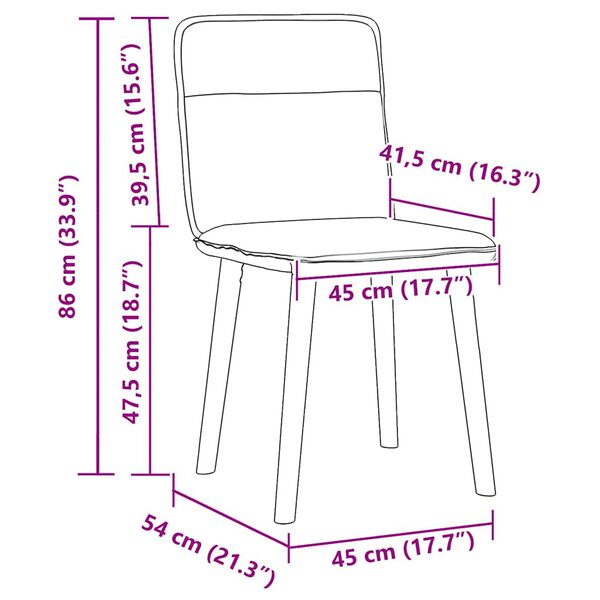 vidaXL Dining Chairs 2 pcs Dark Grey Fabric