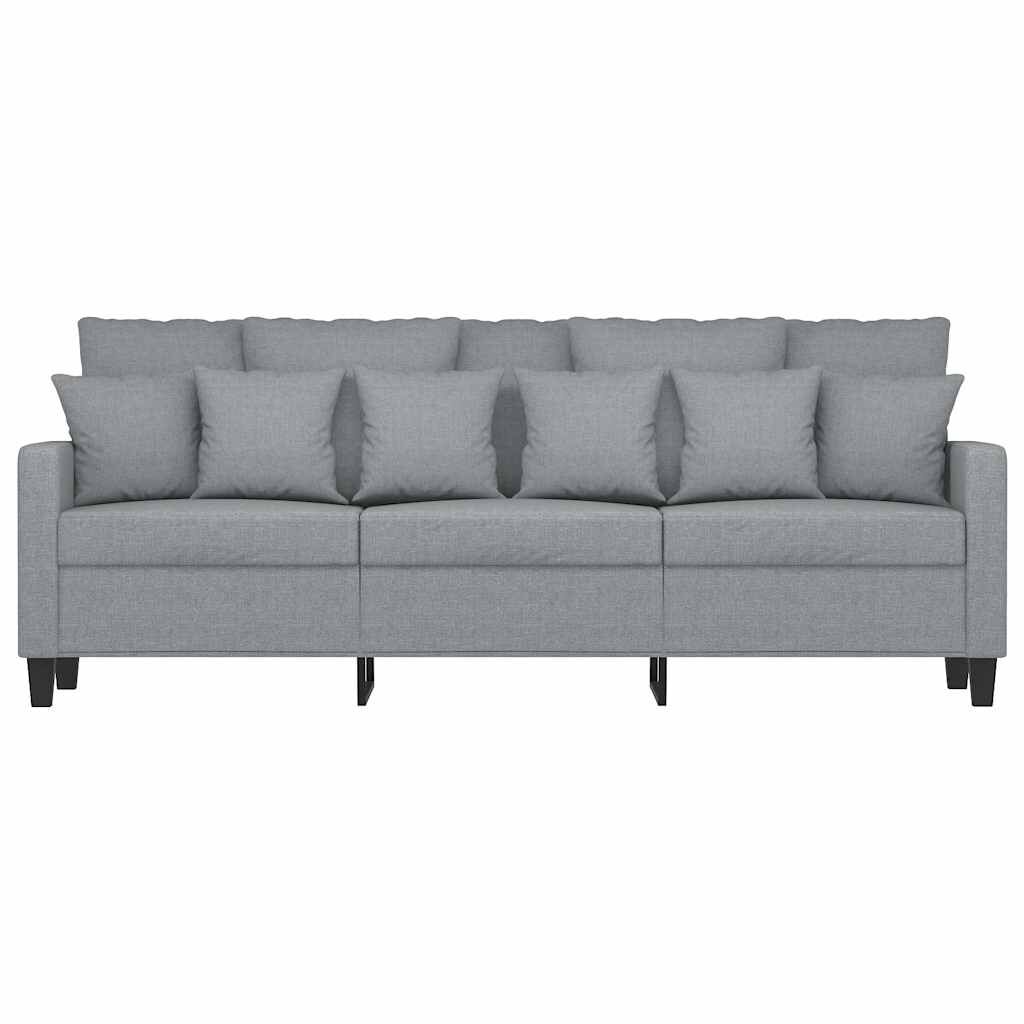 vidaXL 3-Seater Sofa Light Grey 180 cm Fabric