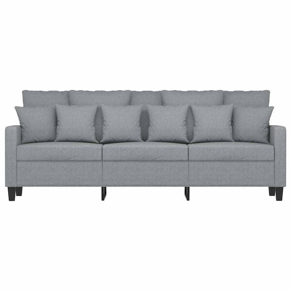 vidaXL 3-Seater Sofa Light Grey 180 cm Fabric