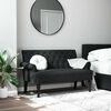 vidaXL Bench with Backrest Black 120x62x75.5 cm Fabric