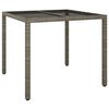 vidaXL 5 Piece Garden Dining Set with Cushions Grey Poly Rattan