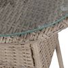 vidaXL 3 Piece Bistro Set with Cushions and Pillows Poly Rattan Brown