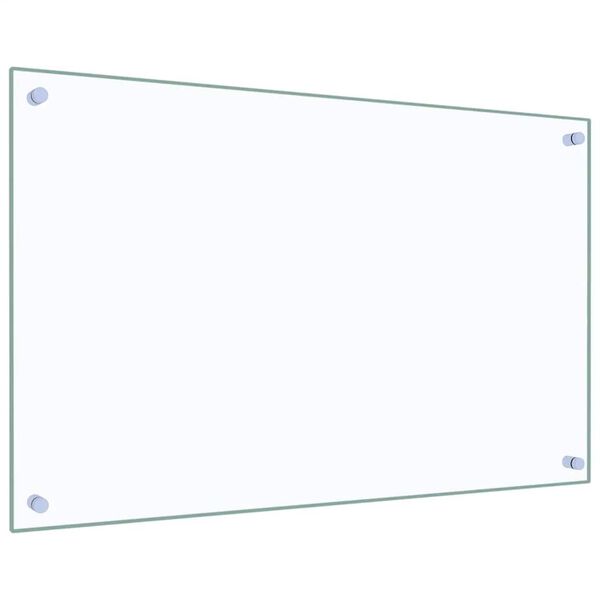 vidaXL Kitchen Backsplash Transparent 80 x 50 cm Tempered Glass