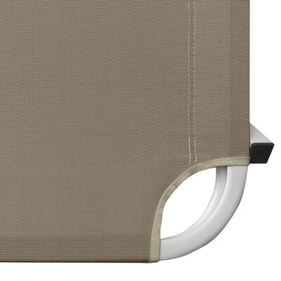 vidaXL Sun Lounger Aluminium and Textilene Taupe