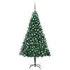 vidaXL Artificial Pre-lit Christmas Tree with Ball Set Green 240 cm