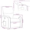 vidaXL Stand up Massage Recliner Chair Light Grey Fabric