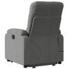 vidaXL Stand up Massage Recliner Chair Dark Grey Microfibre Fabric