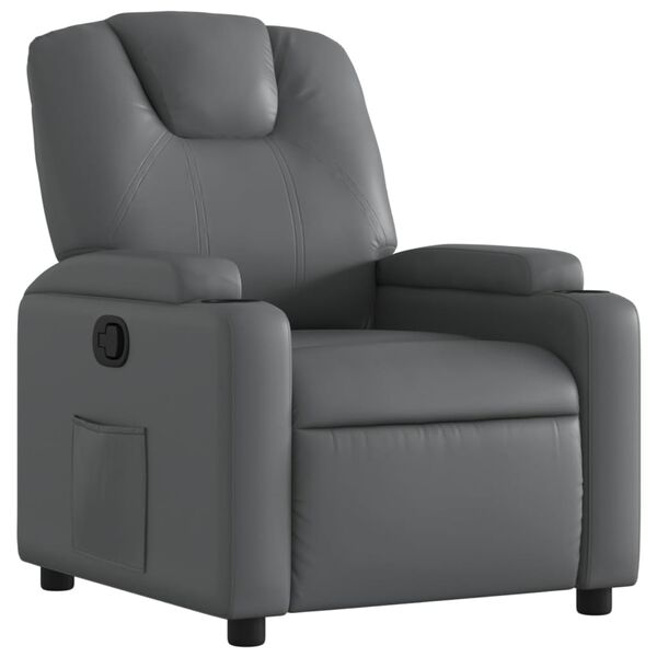 vidaXL Recliner Chair Grey Faux Leather