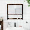 vidaXL Bathroom Mirror Cabinet Smoked Oak 60x16x60 cm Engineered Wood