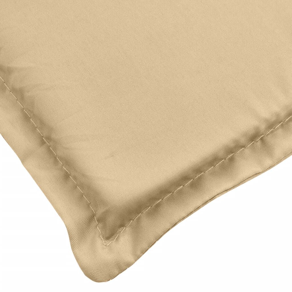 vidaXL Highback Chair Cushions 4 pcs Melange Beige 120x50x4 cm Fabric