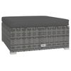 vidaXL 9 Piece Garden Lounge Set with Cushions Grey Poly Rattan