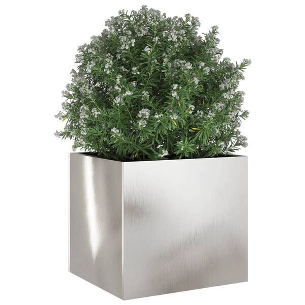 vidaXL Planter Silver 32x30x29 cm Stainless Steel