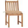 vidaXL Garden Chairs 2 pcs with Cushions Solid Teak Wood