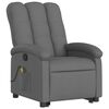 vidaXL Stand up Massage Recliner Chair Dark Grey Fabric