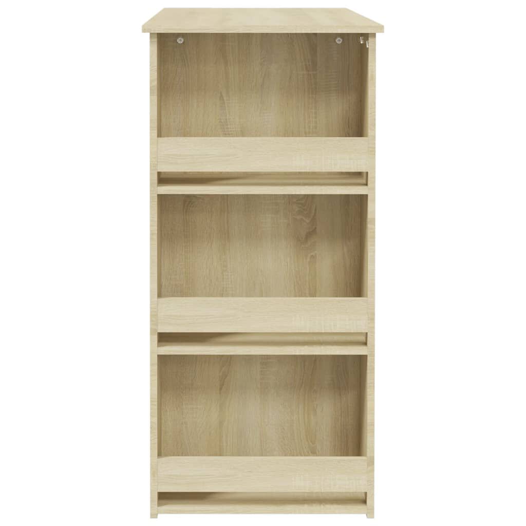 vidaXL Bar Table with Storage Rack Sonoma Oak 102x50x103.5cm Engineered Wood