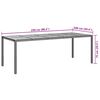 vidaXL Garden Dining Table Grey 250 x 100 x 75 cm Poly rattan