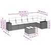 vidaXL 7 Piece Garden Sofa Set with Cushions Grey Poly Rattan