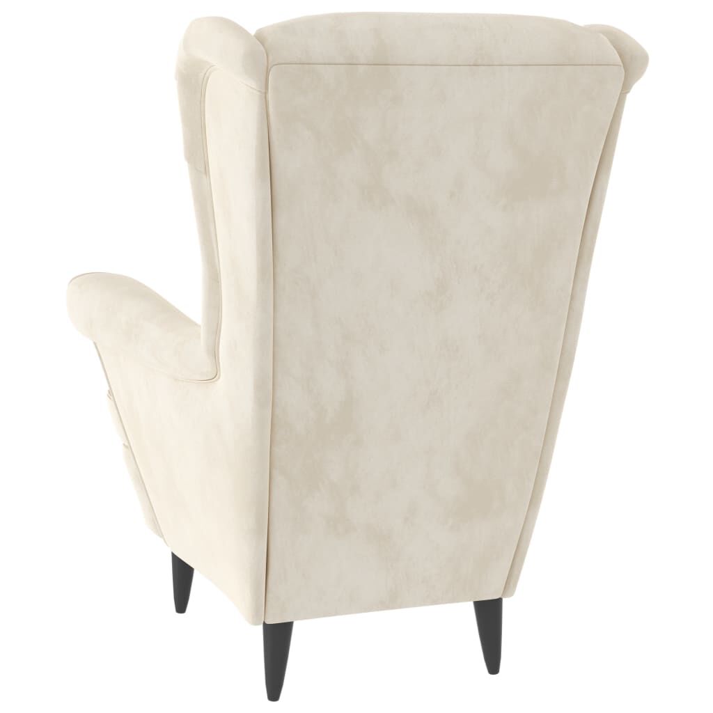 vidaXL Armchair Cream White Velvet