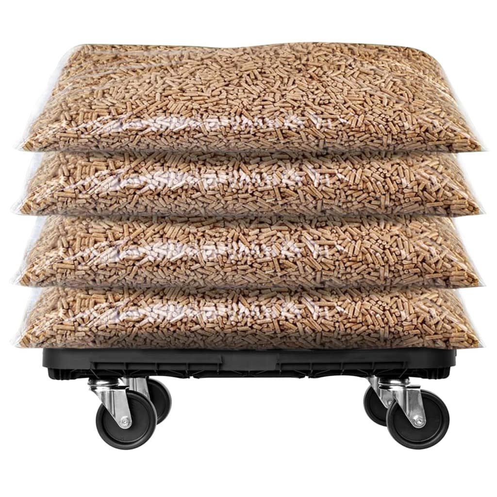 vidaXL Transport Trolley Black Polypropylene 300 kg