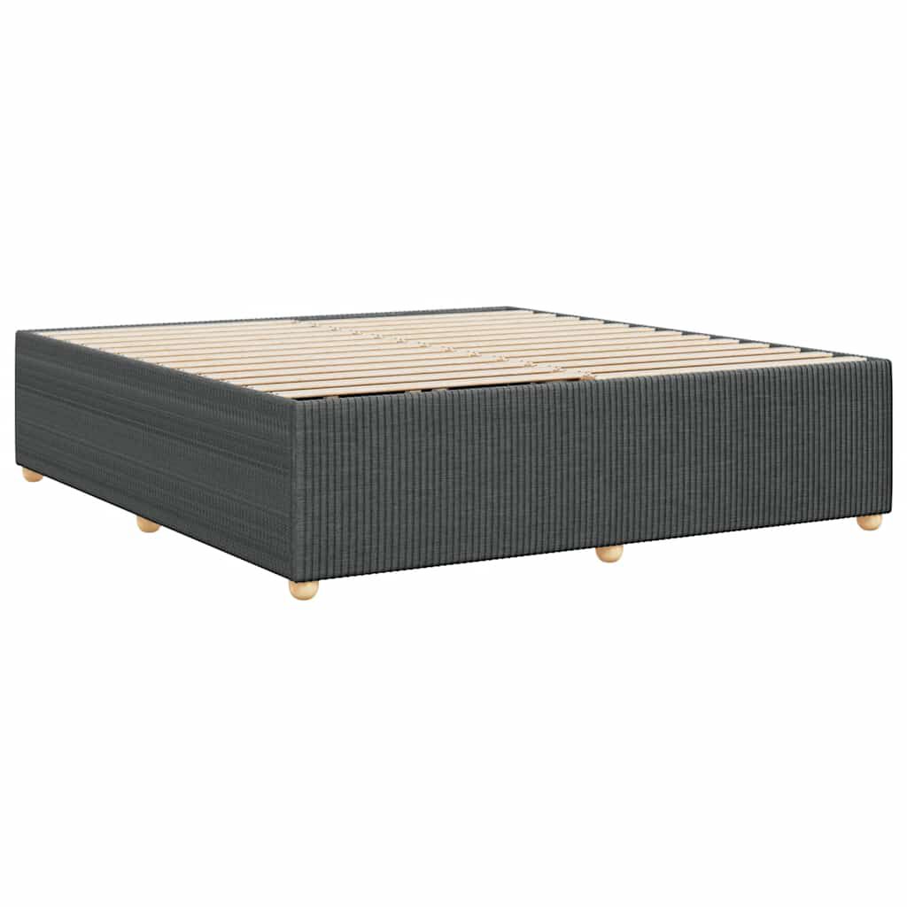 vidaXL Bed Frame without Mattress Dark Grey California King Fabric