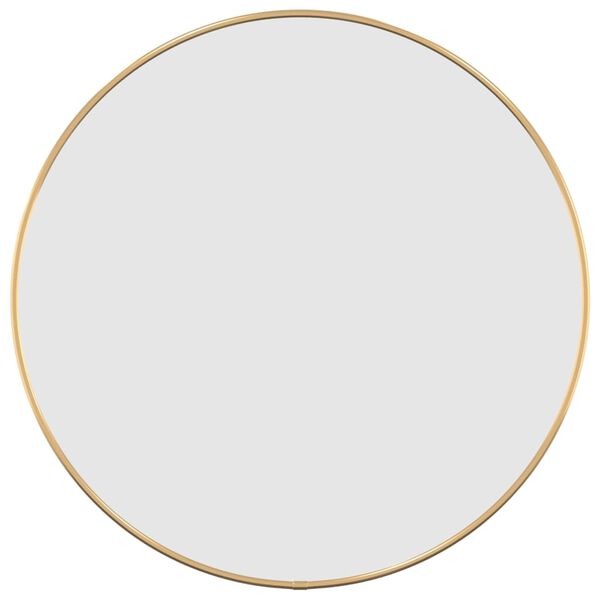 vidaXL Wall Mirror Gold Ø 50 cm Round