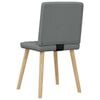 vidaXL Dining Chairs 4 pcs Dark Grey Fabric