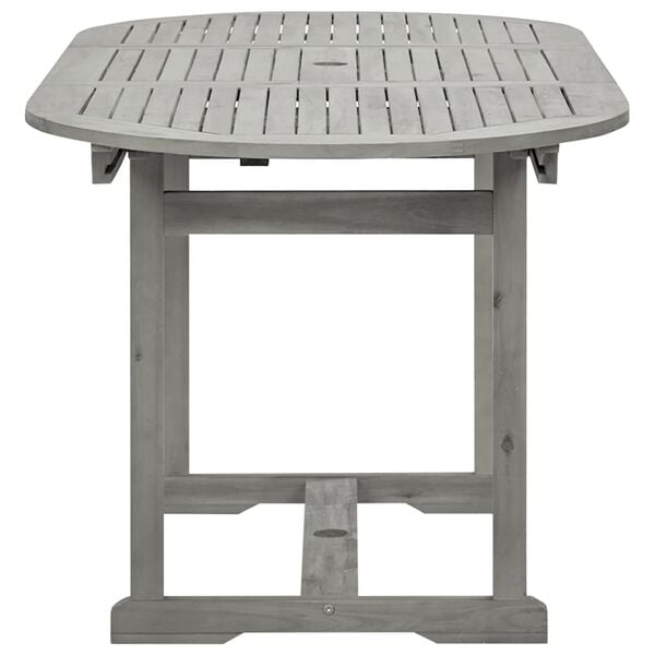 vidaXL Garden Dining Table (120-170)x80x75 cm Solid Acacia Wood