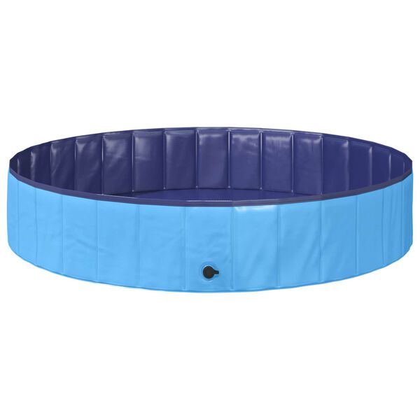 vidaXL Foldable Dog Swimming Pool Folding Blue 160 x 160 x 30 cm PVC
