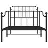 vidaXL Metal Bed Frame without Mattress with Footboard&nbsp;Black 100x200cm