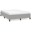 vidaXL Bed Frame without Mattress Light Grey 137x190 cm Full Fabric