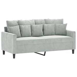 vidaXL 2-Seater Sofa Light Grey 140 cm Velvet