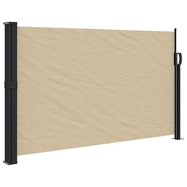 vidaXL Retractable Side Awning Beige 120x500 cm